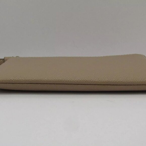 NEW COACH Womens Corner Zip Wallet Leather Beige - Picture 3 of 12